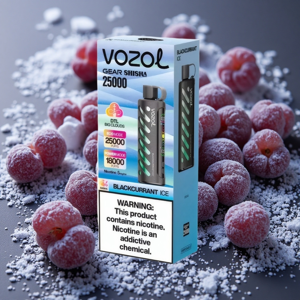 Svartvinbär Is VOZOL Gear Shisha 25000 Puffs 1000mAh Sverigegrossist