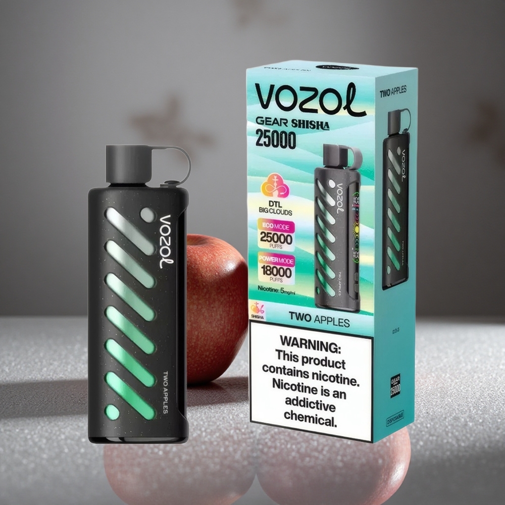 Två Äpplen VOZOL Gear Shisha 25000 Puffs 1000mAh Dual Mesh Dual Modes Sverige grossist