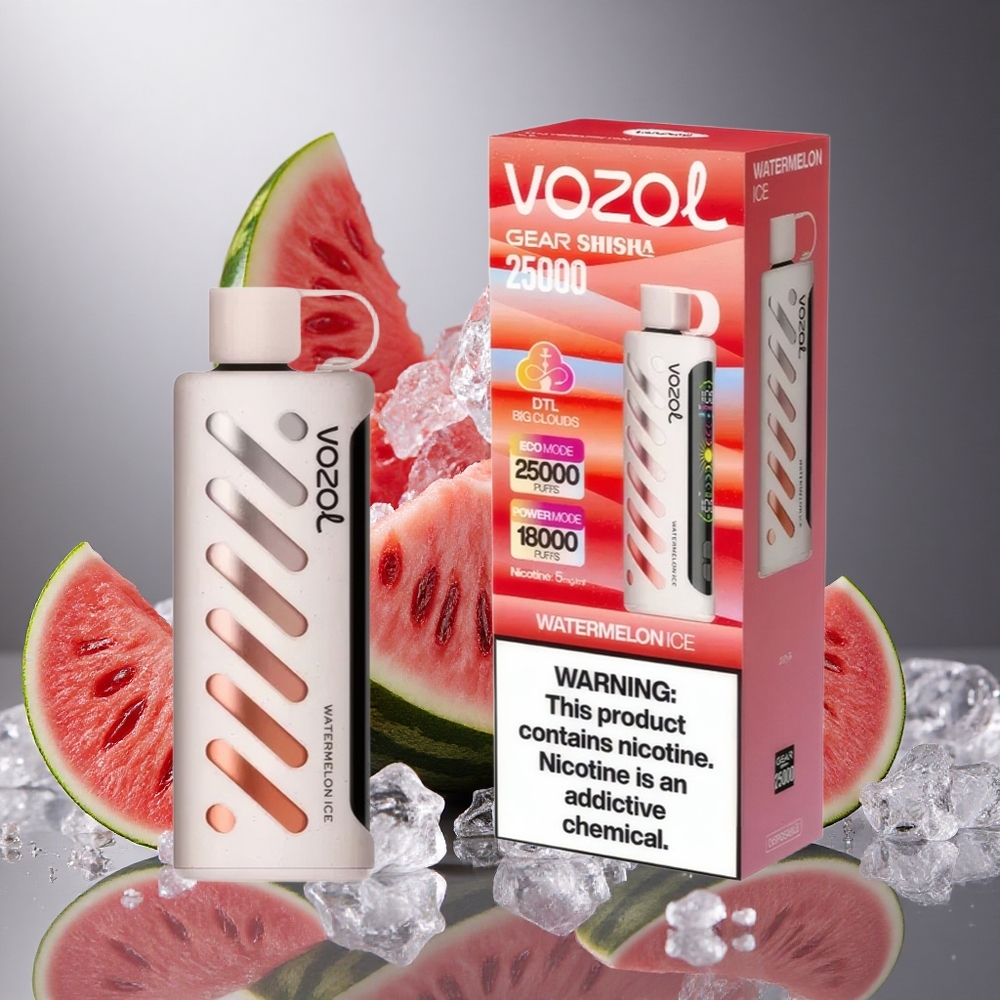Vattenmelon Is VOZOL Gear Shisha 25000 Puffs 1000mAh Dual Mesh Dual Modes Sverige grossist