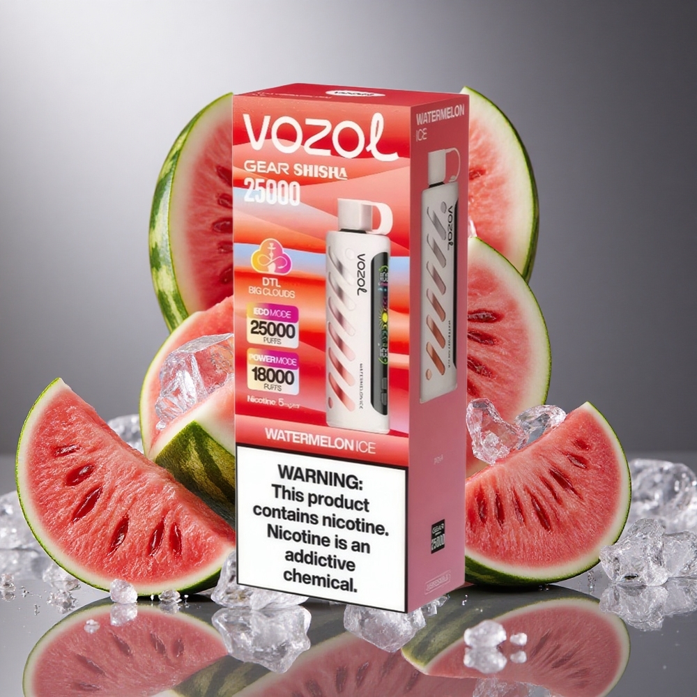 Vattenmelon Is VOZOL Gear Shisha 25000 Puffs 1000mAh Dual Mesh Dual Modes Sverige grossist