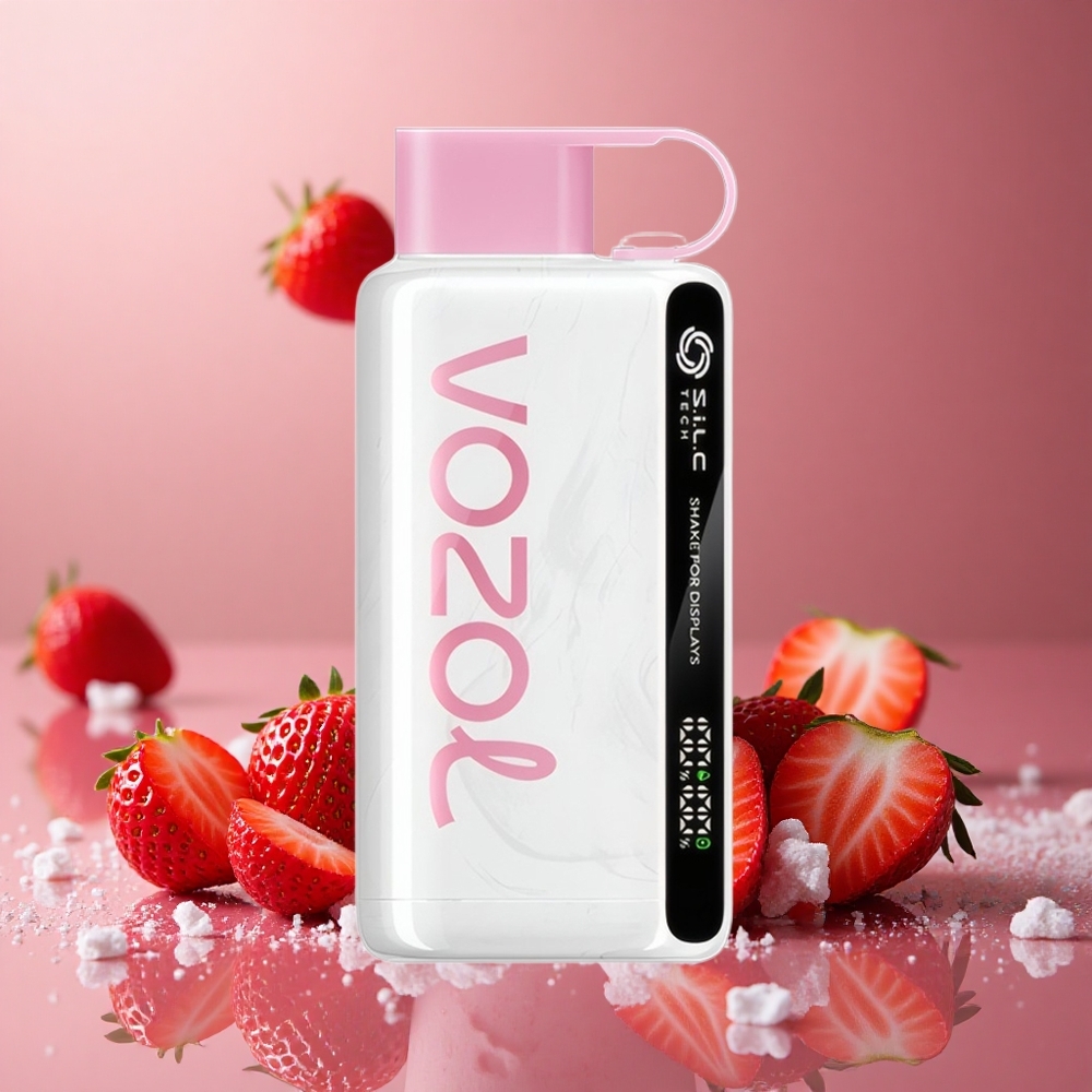 Jordgubb Glass VOZOL STAR 9000/12000 0/20/50mg/ml Nikotin 650mAh Batterikapacitet Sverige grossist