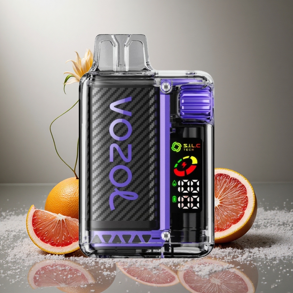 Fläder Grapefrukt VOZOL Vista 20000 Puffs Återuppladdningsbart Batteri 650mAh 6-nivå Wattjustering Sverige grossist